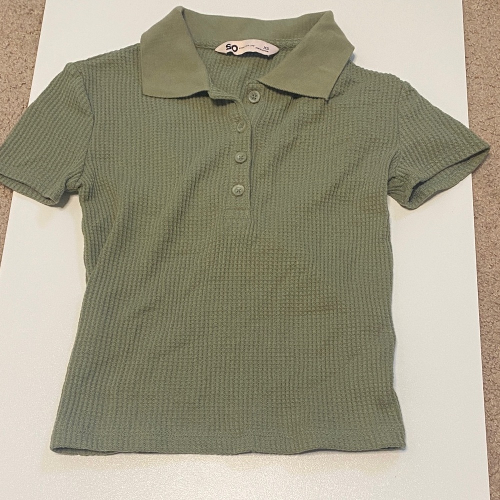 Tweens Green Polo Shirt